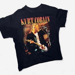 Vintage Y2K Kurt Cobain Nirvana Grunge Band Tee - Black
